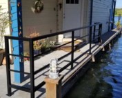 Houseboat Side Rail Installed